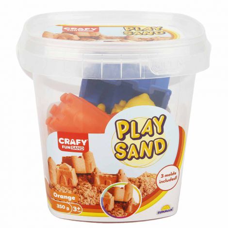 Nisip senzorial modelabil Fun Sand 350 gr Orange si 3 unelte de modelat CRAFY CFS00000450 - imagine 7